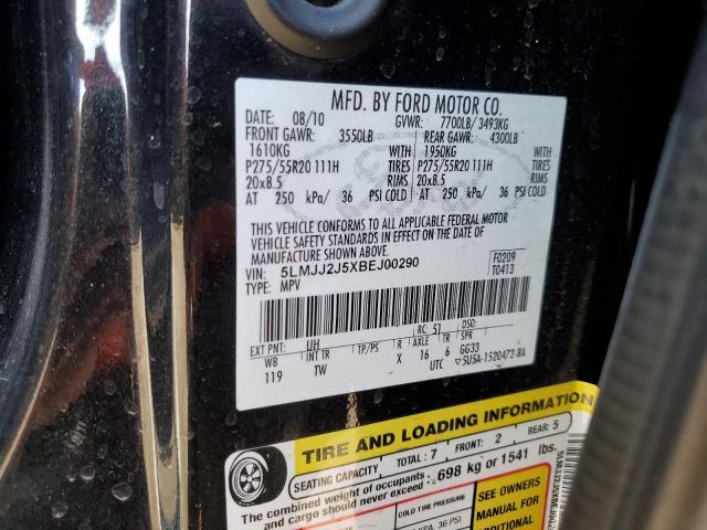 5LMJJ2J5XBEJ00290 - 2011 LINCOLN NAVIGATOR შავი ფოტო 13