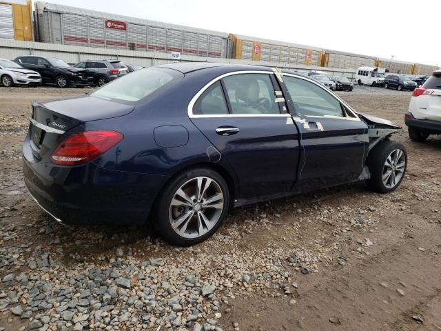 55SWF4KB2FU047747 - 2015 MERCEDES-BENZ C 300 4MATIC BLUE photo 3