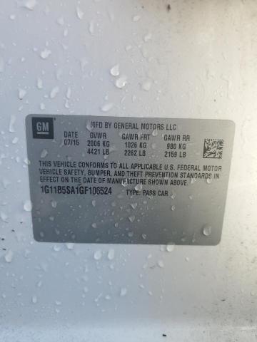 1G11B5SA1GF106524 - 2016 CHEVROLET MALIBU LIM LS Ақ фото 12