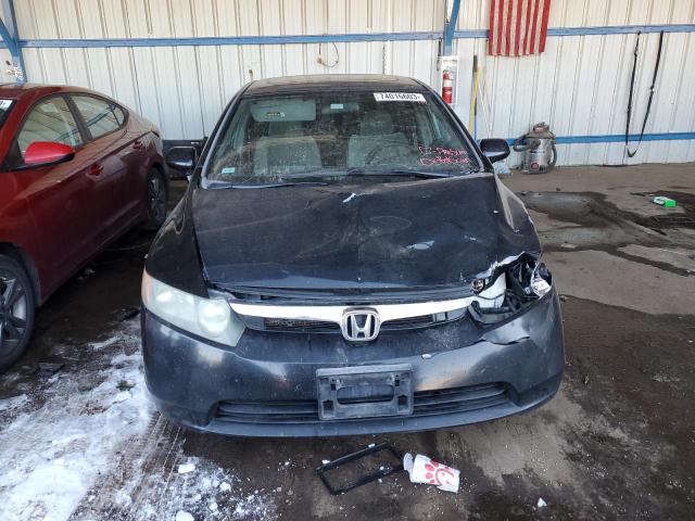 1HGFA168X8L085841 - 2008 HONDA CIVIC EX BLACK photo 5