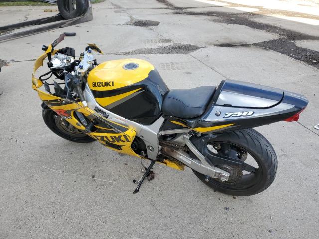 JS1GR7HA222100080 - 2002 SUZUKI GSX-R750 YELLOW photo 3