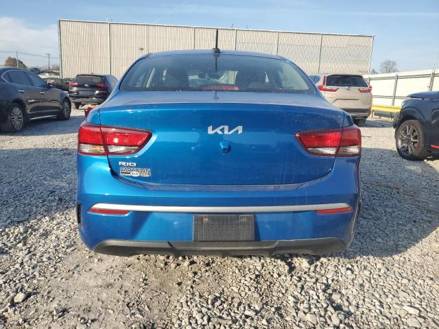 3KPA24AD9NE436738 - 2022 KIA RIO LX BLUE photo 6