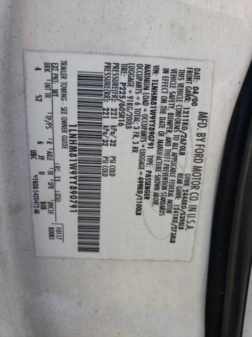 1LNHM81W9YY890791 - 2000 LINCOLN TOWN CAR EXECUTIVE WHITE photo 12