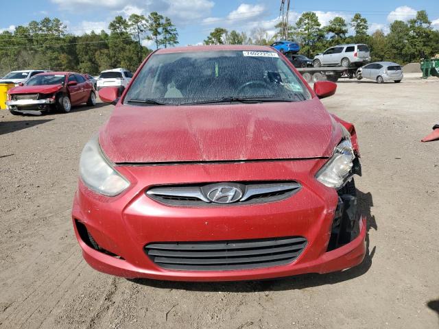 KMHCT4AEXDU464316 - 2013 HYUNDAI ACCENT GLS RED photo 5