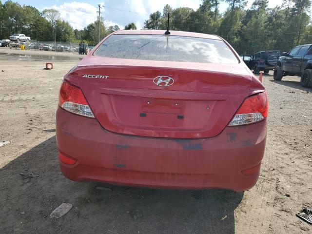 KMHCT4AEXDU464316 - 2013 HYUNDAI ACCENT GLS RED photo 6