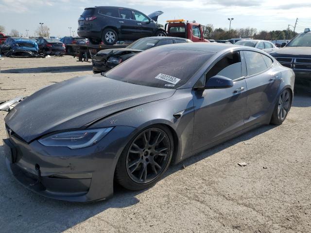5YJSA1E62MF450815 - 2021 TESLA MODEL S ნაცრისფერი ფოტო 1