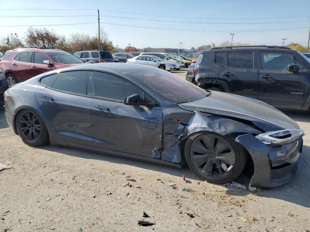 5YJSA1E62MF450815 - 2021 TESLA MODEL S GRAY photo 4