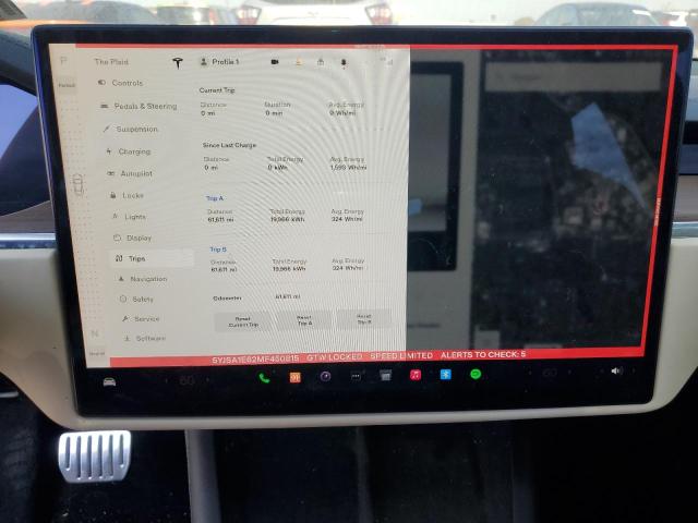 5YJSA1E62MF450815 - 2021 TESLA MODEL S ნაცრისფერი ფოტო 9