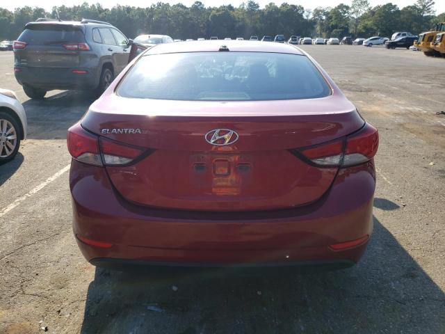 KMHDH4AE4GU584171 - 2016 HYUNDAI ELANTRA SE RED photo 6