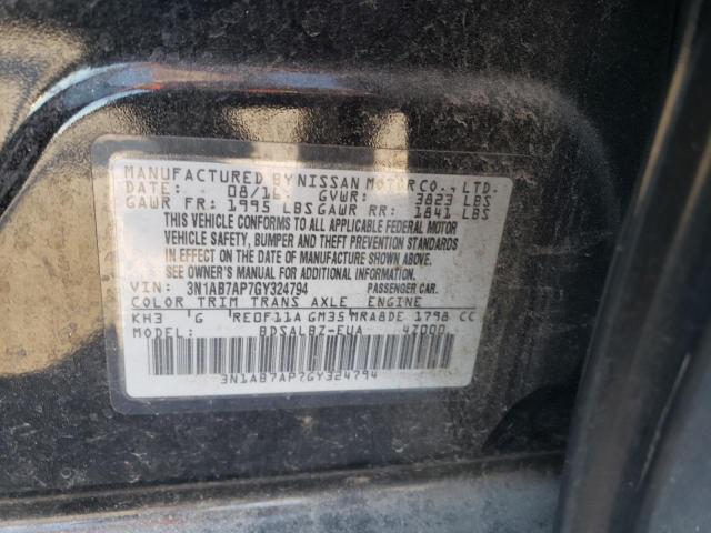 3N1AB7AP7GY324794 - 2016 NISSAN SENTRA S BLACK photo 13