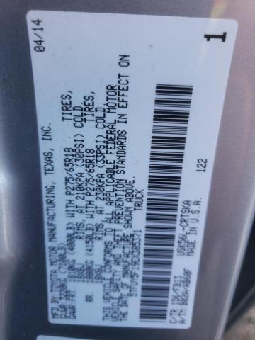 5TFUY5F19EX385371 - 2014 TOYOTA TUNDRA DOUBLE CAB SR/SR5 SILVER photo 13