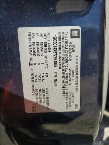 1GCEC14X57Z634002 - 2007 CHEVROLET SILVERADO C1500 CLASSIC Mavi foto 12