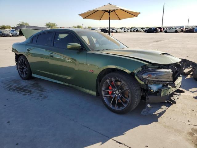 2C3CDXGJ7NH119308 - 2022 DODGE CHARGER SCAT PACK GREEN photo 4