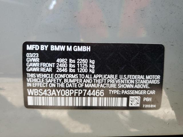 WBS43AY08PFP74466 - 2023 BMW M3 COMPETITION ბეჟი ფოტო 12