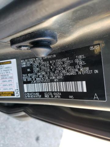 JTJBT20X270145203 - 2007 LEXUS GX 470 GRAY photo 12