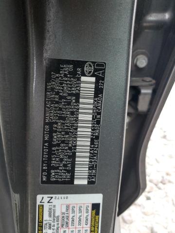 2T1KR32E18C700765 - 2008 TOYOTA COROLLA MA XR GRAY photo 12