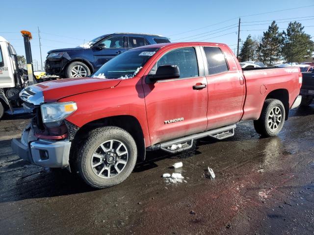 5TFUM5F14EX052507 - 2014 TOYOTA TUNDRA DOUBLE CAB SR/SR5 RED photo 1