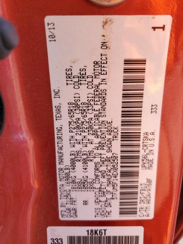 5TFUM5F14EX052507 - 2014 TOYOTA TUNDRA DOUBLE CAB SR/SR5 RED photo 12