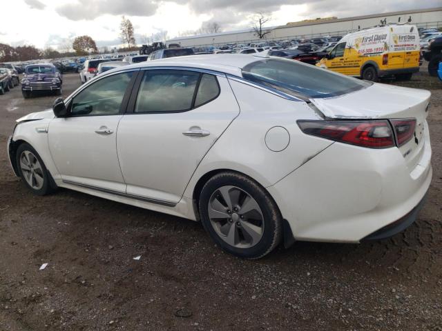 KNAGN4AD4E5062971 - 2014 KIA OPTIMA HYBRID WHITE photo 2