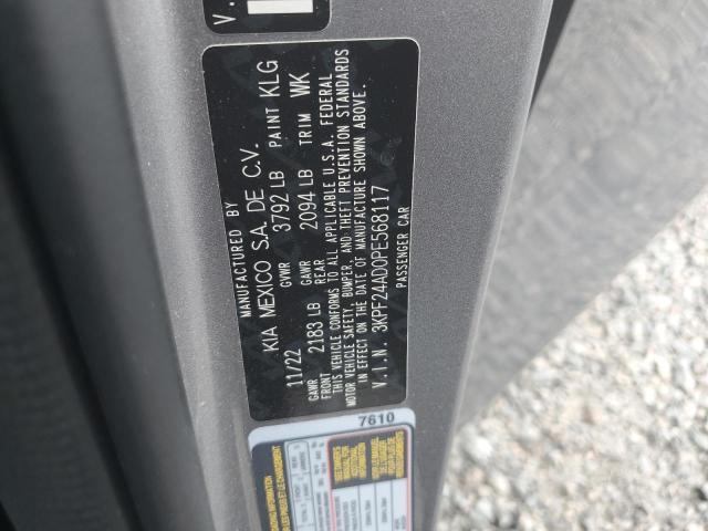 3KPF24AD0PE568117 - 2023 KIA FORTE LX GRAY photo 13