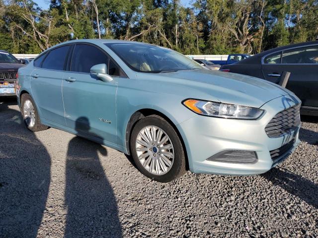 3FA6P0LU4ER217472 - 2014 FORD FUSION SE HYBRID BLUE photo 4