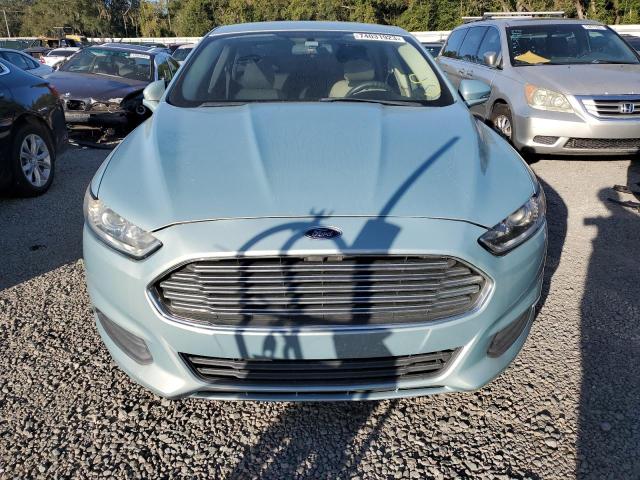 3FA6P0LU4ER217472 - 2014 FORD FUSION SE HYBRID BLUE photo 5