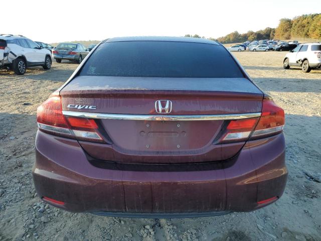 19XFB2F56EE082074 - 2014 HONDA CIVIC LX BURGUNDY photo 6