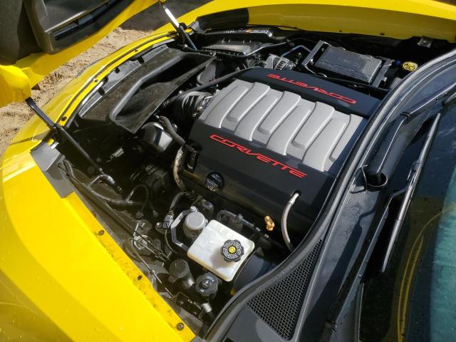 1G1YA2D77K5122615 - 2019 CHEVROLET CORVETTE STINGRAY 1LT YELLOW photo 11