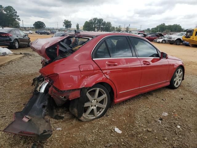 WDDGF4HB3DA768989 - 2013 MERCEDES-BENZ C 250 RED photo 3