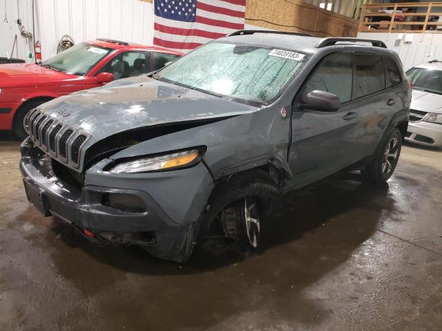 1C4PJMBS0FW503373 - 2015 JEEP CHEROKEE TRAILHAWK GRAY photo 1