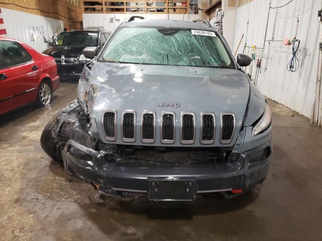 1C4PJMBS0FW503373 - 2015 JEEP CHEROKEE TRAILHAWK GRAY photo 5