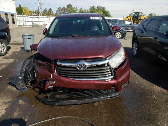 5TDZARFH0ES007685 - 2014 TOYOTA HIGHLANDER LE BURGUNDY photo 5