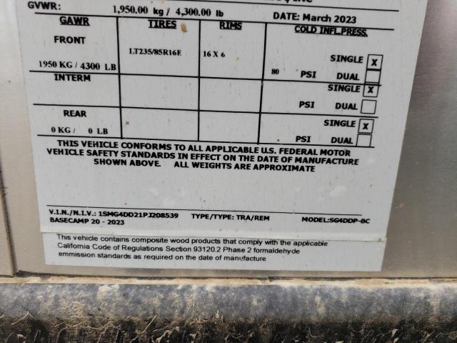 1SMG4DD21PJ208539 - 2023 AIRS CAMPER ვერცხლისფერი ფოტო 10