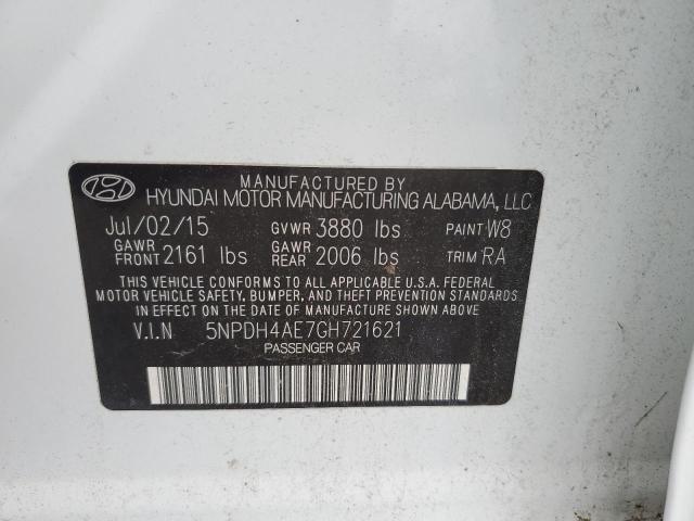 5NPDH4AE7GH721621 - 2016 HYUNDAI ELANTRA SE SILVER photo 13