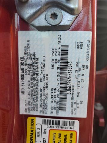 3LN6L5E97HR643345 - 2017 LINCOLN MKZ RESERVE წითელი ფოტო 13