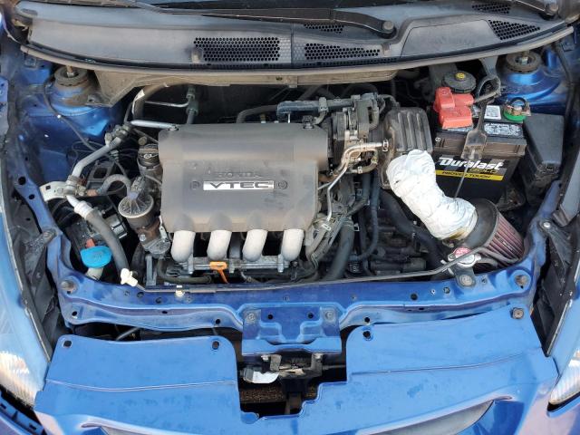 JHMGD38607S037818 - 2007 HONDA FIT S BLUE photo 11