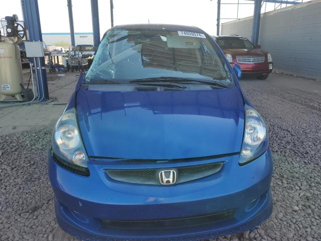 JHMGD38607S037818 - 2007 HONDA FIT S BLUE photo 5