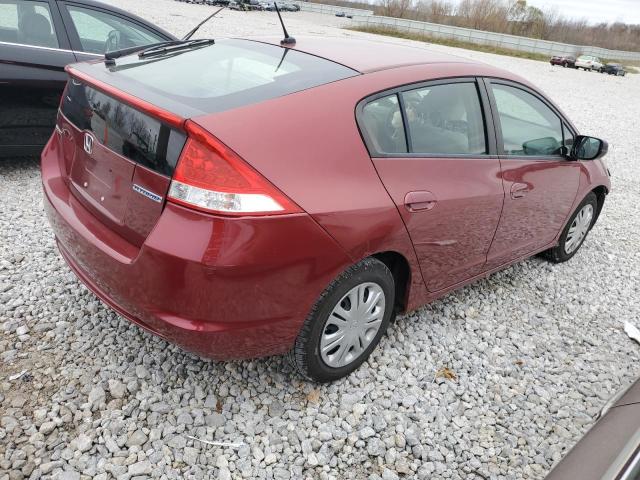 JHMZE2H52AS021795 - 2010 HONDA INSIGHT LX RED photo 3