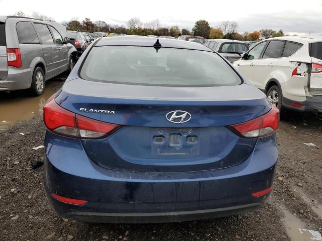 5NPDH4AE2GH675387 - 2016 HYUNDAI ELANTRA SE BLUE photo 6