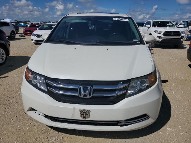 5FNRL5H60EB127215 - 2014 HONDA ODYSSEY EXL WHITE photo 5