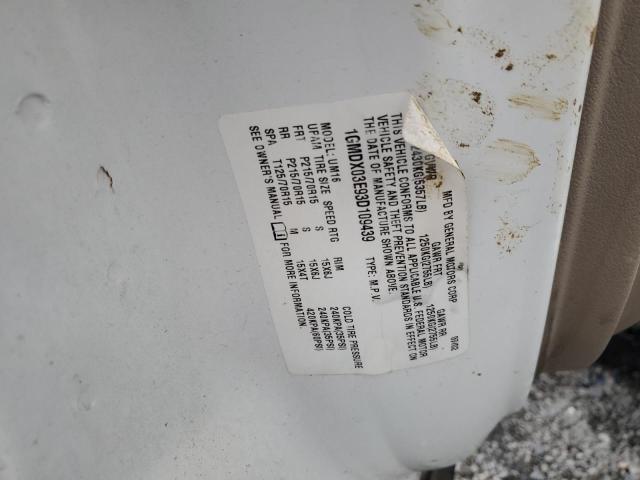 1GMDX03E93D109439 - 2003 PONTIAC MONTANA WHITE photo 13