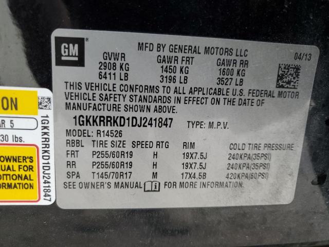 1GKKRRKD1DJ241847 - 2013 GMC ACADIA SLT-1 CHARCOAL photo 14