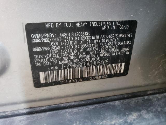 JF2SH6BC6AG906465 - 2010 SUBARU FORESTER XS Gümüş foto 13