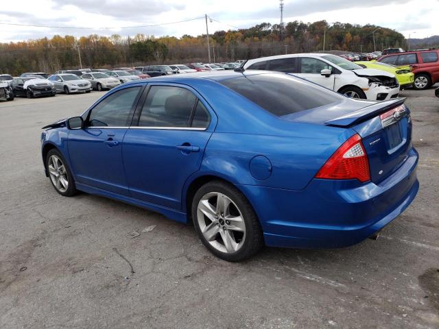 3FAHP0KC4CR191888 - 2012 FORD FUSION SPORT BLUE photo 2