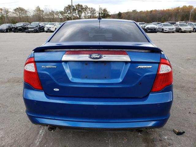 3FAHP0KC4CR191888 - 2012 FORD FUSION SPORT BLUE photo 6