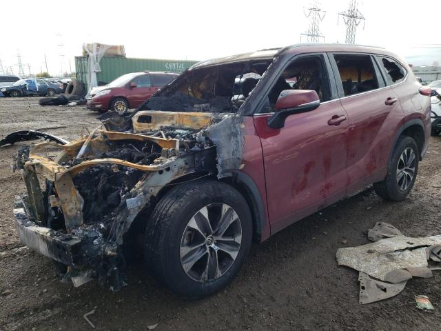 5TDGZRAH5LS007668 - 2020 TOYOTA HIGHLANDER XLE RED photo 1