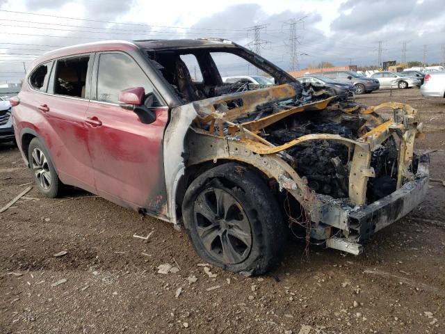 5TDGZRAH5LS007668 - 2020 TOYOTA HIGHLANDER XLE RED photo 4