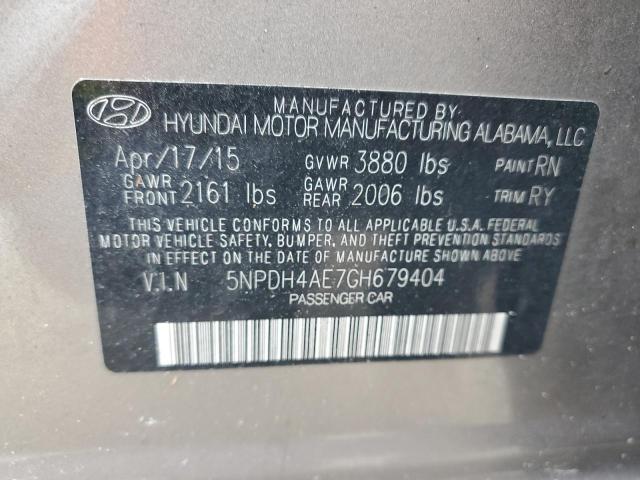 5NPDH4AE7GH679404 - 2016 HYUNDAI ELANTRA SE GRAY photo 13