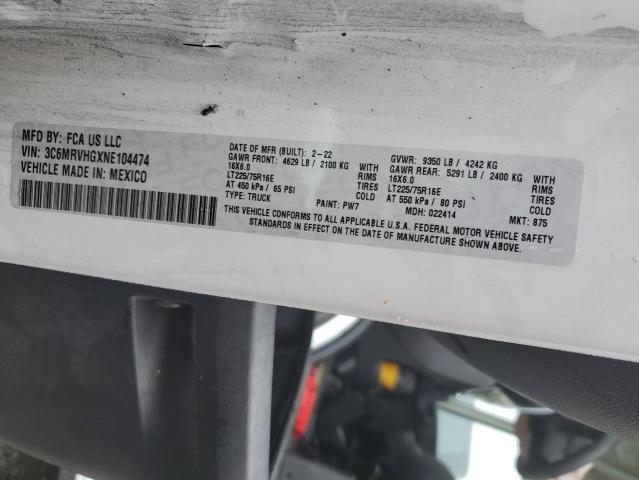 3C6MRVHGXNE104474 - 2022 RAM PROMASTER 3500 HIGH İki rəngli foto 14