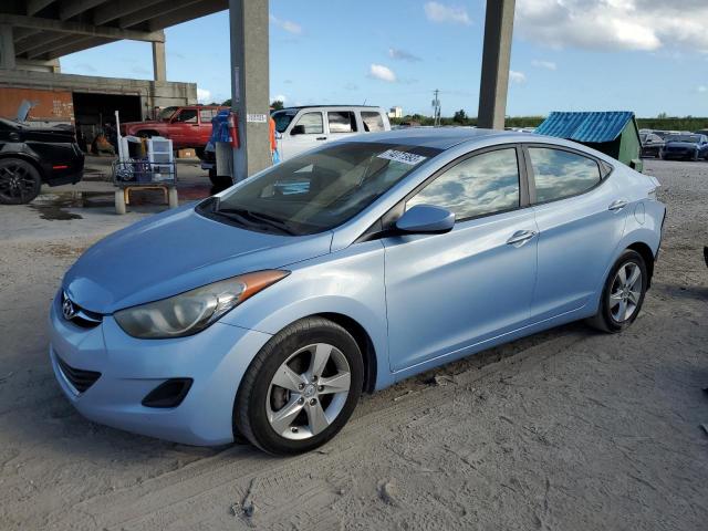 KMHDH4AE2DU730045 - 2013 HYUNDAI ELANTRA GLS BLUE photo 1